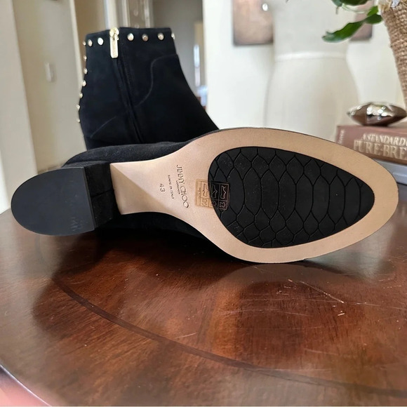 Jimmy Choo ‘Melvin’ Studded Black Suede Booties - Size 11 - NWT - Picture 5 of 17